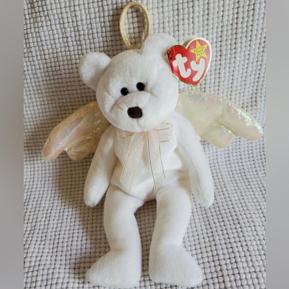 Beanie Original TY Baby - Halo Rare collectible Beanie Baby - Vintage Angel Baby